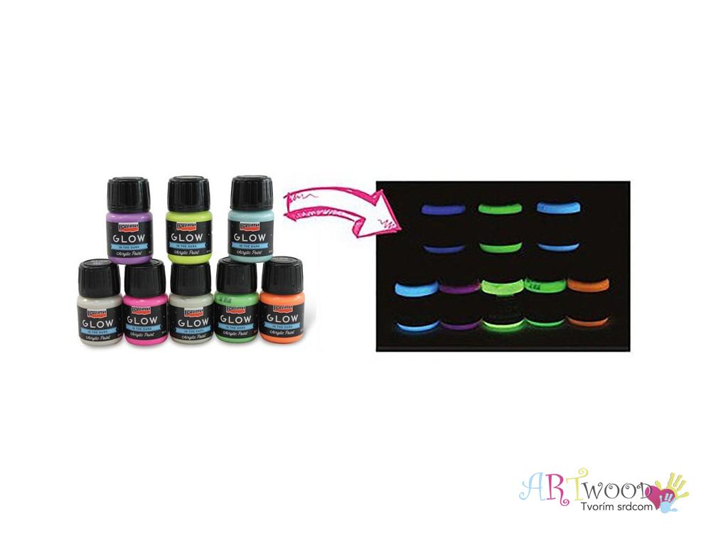 PENTART akrylová farba svietiaca v tme, 30 ml-lime