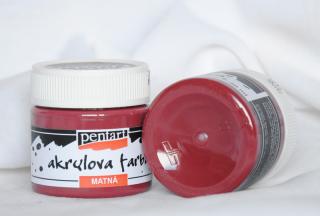 PENTART akrylová farba, matná, 50 ml -bordová