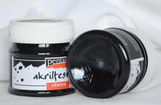 PENTART akrylová farba, matná, 50 ml -čierna