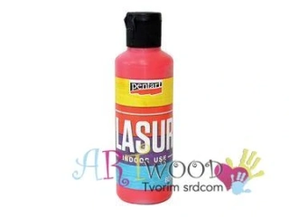Lazúra na drevo, 80 ml červená