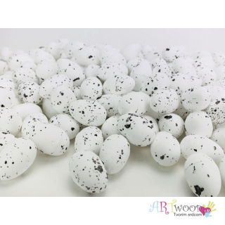 Polystyrénové vajce maľované biele 3x4cm/10ks