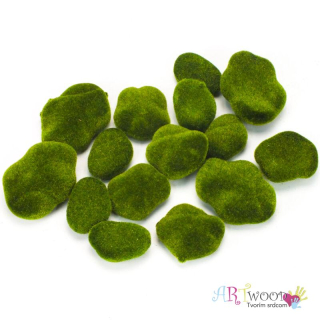 Machové dekoračné kamene, 15 ks/bal