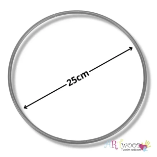 Kovový kruh strieborný, priemer 25cm